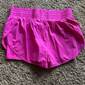 Hot pink athletic shorts